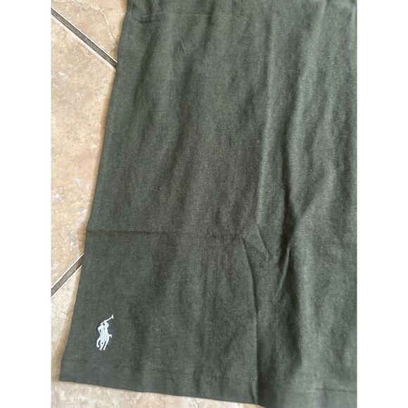 NWT Polo Ralph Lauren XL Basic Cotton Logo Tee T Shirt Green Classic Fit - Picture 5 of 10